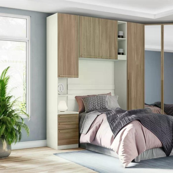 Encontraproduto.com.br - Ponte Solteiro Modulada Mdf 2 Pt Dileto Areia Jequitiba