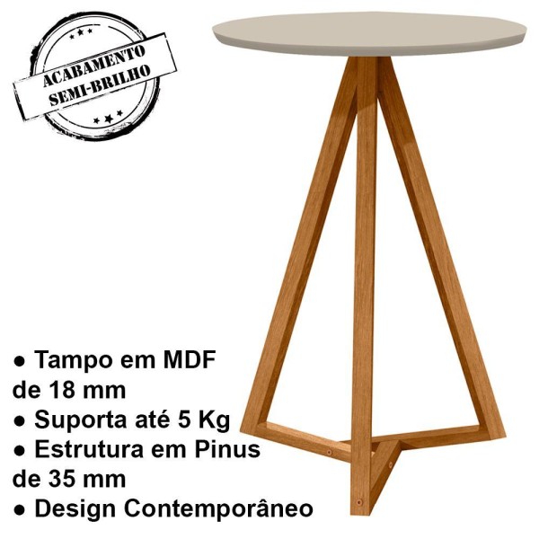 Encontraproduto.com.br - Mesa Lateral E Mesa Para Computador Off White Nature Tebar
