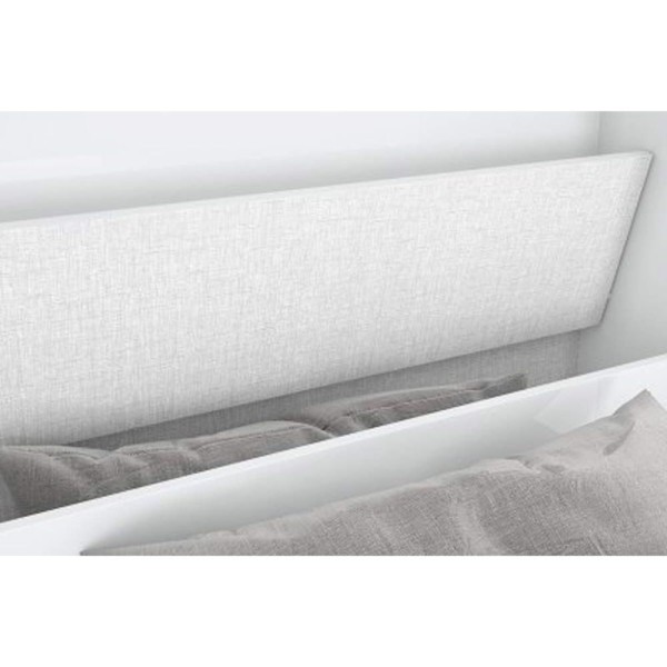 Encontraproduto.com.br - Guarda Roupa Solteiro 4 Portas e 3 Gavetas c/ Cama Cravo Branco - Henn