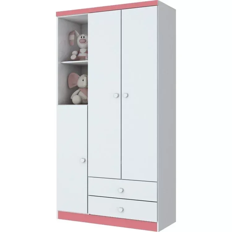 Encontraproduto.com.br - Quarto de Bebê com Guarda-Roupa 3 Portas Cômoda e Berço Faz de Conta Espresso Móveis Branco