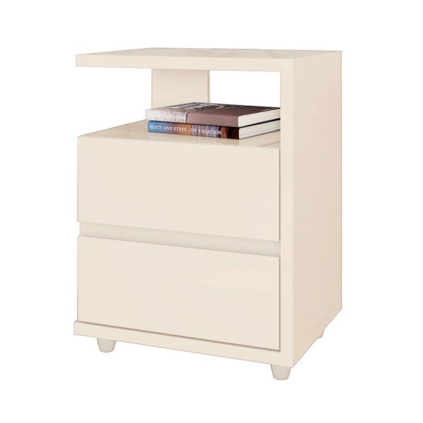 Encontraproduto.com.br - Mesa de Cabeceira Campeche Henn com 2 Gavetas