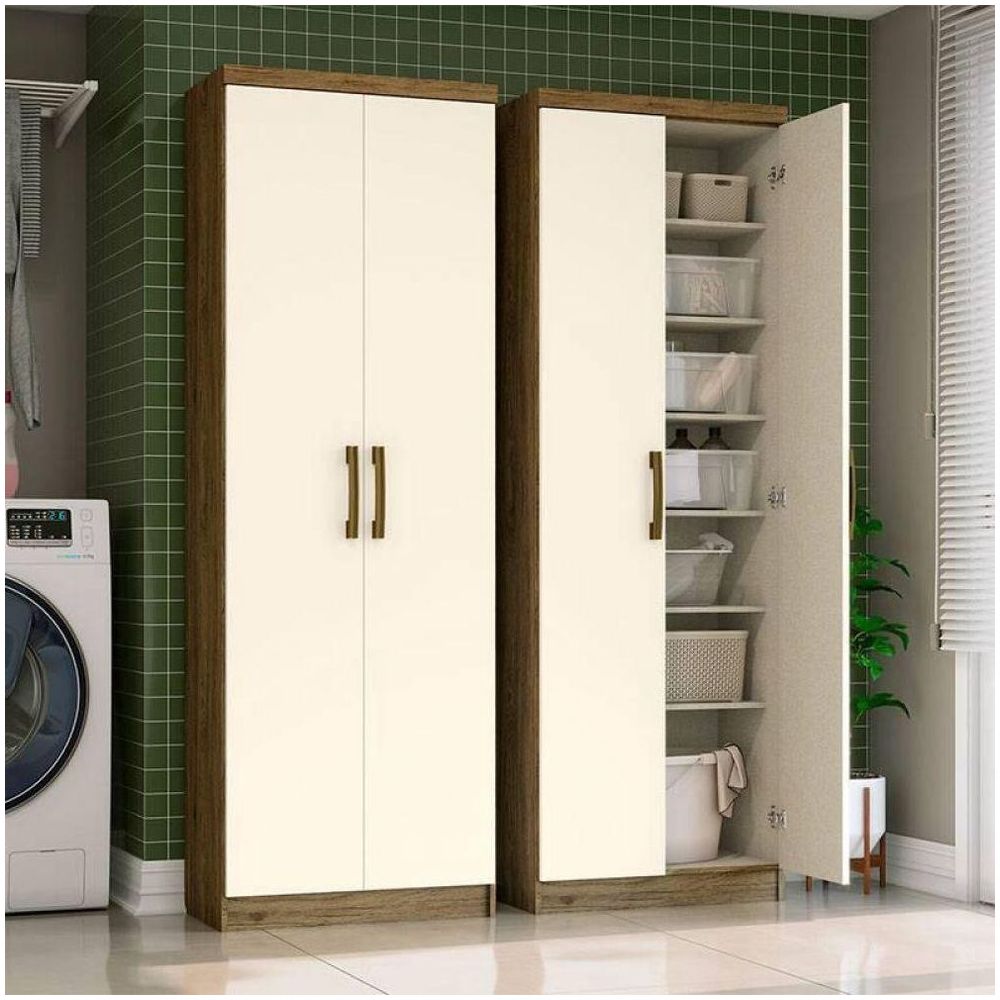 Encontraproduto.com.br - Armário Multiuso 02 Portas Leve Henn Branco