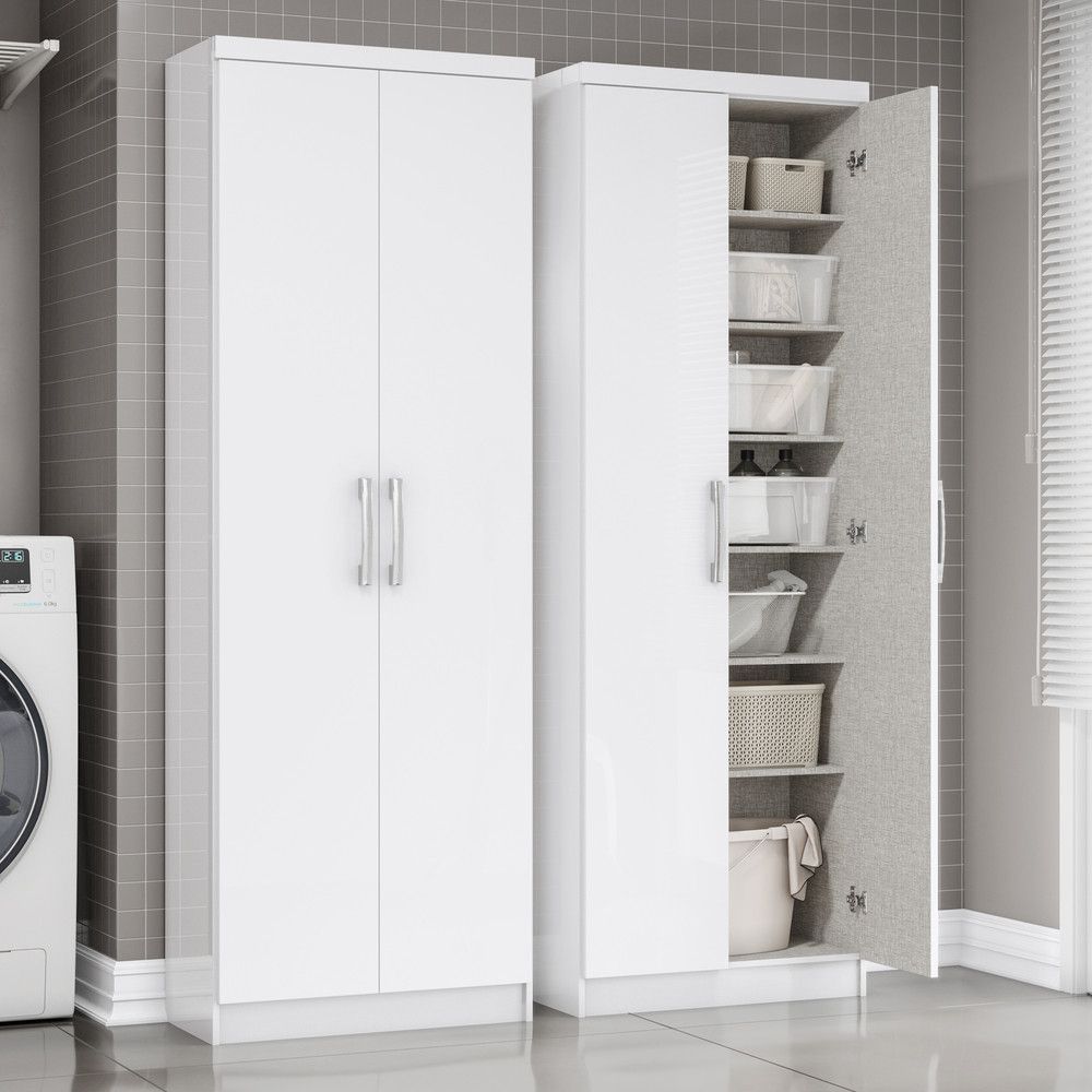 Encontraproduto.com.br - Armário Multiuso 02 Portas Leve Henn Branco