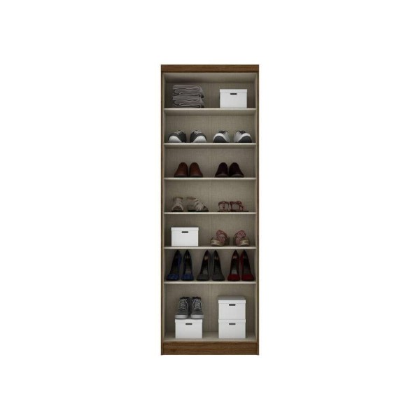Encontraproduto.com.br - Armário Multiuso 2 Portas E 6 Prateleiras Leve Castanho