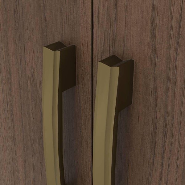 Encontraproduto.com.br - Armário Multiuso 2 Portas E 6 Prateleiras Leve Castanho