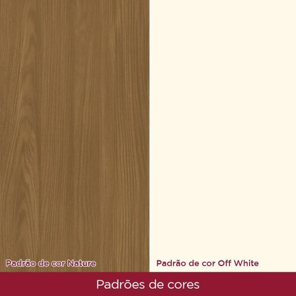 Encontraproduto.com.br - Mesa De Jantar Tampo Mdf Arredondado Com Vidro 130cm Alicia Henn Off White Com Nature