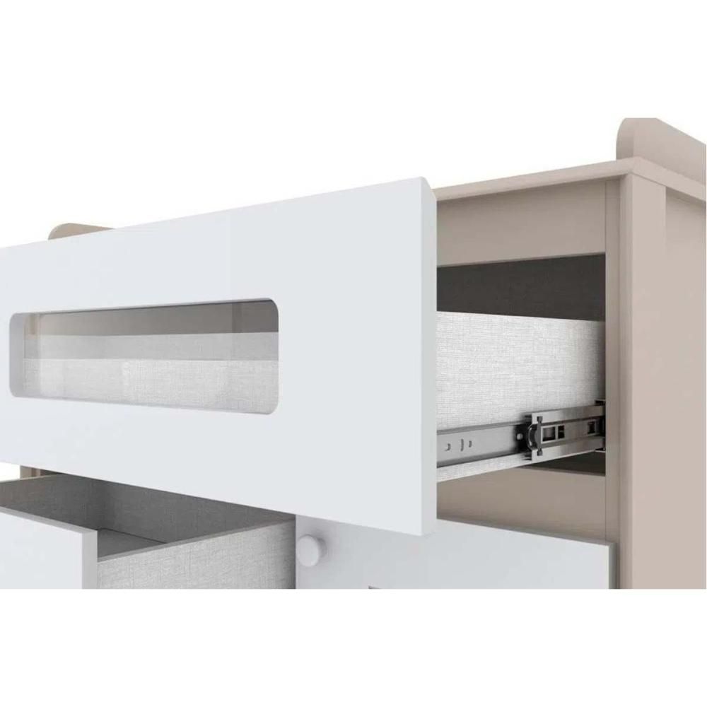 Encontraproduto.com.br - Mesa de Jantar Henn Natalí com 6 Cadeiras Milla - Nature/Off White/Linho