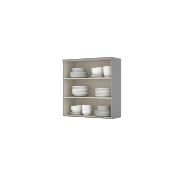 Encontraproduto.com.br - Armário Aéreo 2 Portas 80 Cm Amy Casa 812 Cinza