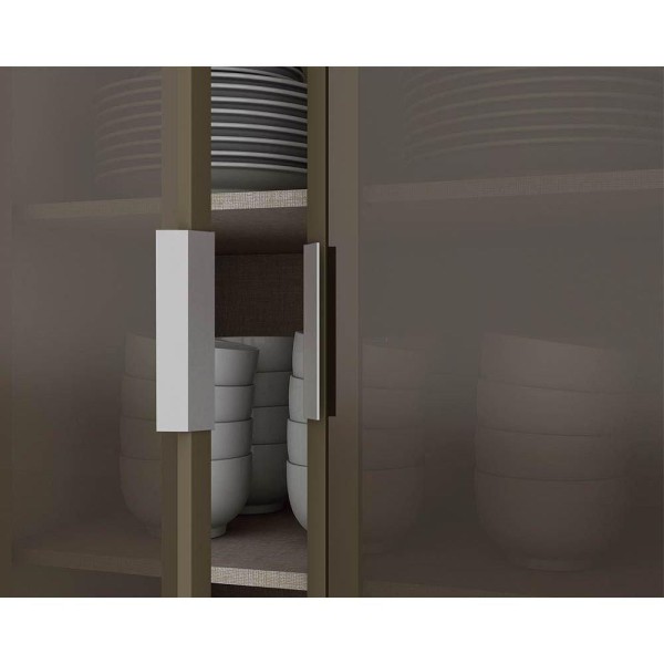 Encontraproduto.com.br - Cozinha Completa Connect 13 Peças (4Aéreos+4Balcões+1Paneleiro+4Complementos) C6P06 Off White - Henn