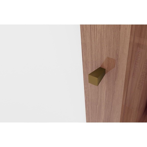 Encontraproduto.com.br - Armário Sapateira Quarto Duetto c/ 1 Porta c/ Espelho Branco - Henn