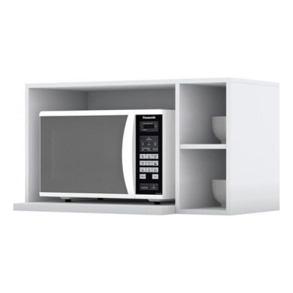 Encontraproduto.com.br - Armário De Cozinha Modulado Essência Para Micro-ondas 80cm Branco - Henn
