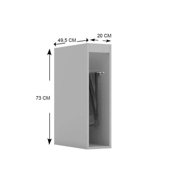 Encontraproduto.com.br - Módulo Cozinha Henn Belize Balcão C/ Porta Toalha S/ Tampo Cinza