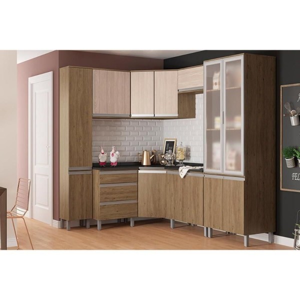 Encontraproduto.com.br - Módulo Cozinha Henn Connect Tampo p/ Balcão Integra 80cm Nero