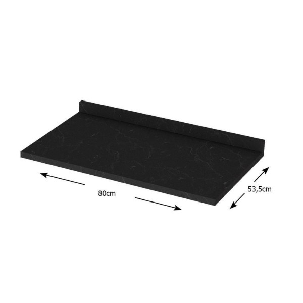Encontraproduto.com.br - Módulo Cozinha Henn Connect Tampo p/ Balcão Integra 80cm Nero