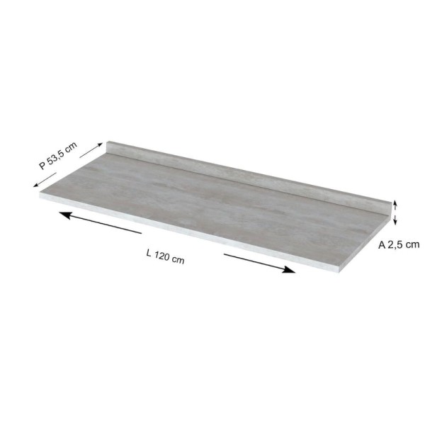 Encontraproduto.com.br - Tampo de Cozinha Modulado p/ Balcão Americana 120cm Nature - Henn