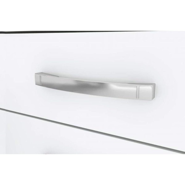 Encontraproduto.com.br - Guarda Roupa 4 Portas e 3 Gavetas c/ Cama Cravo Branco - Henn