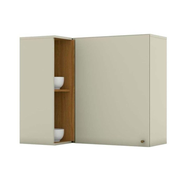 Armário De Cozinha Modulado Canto Reto Essência 1 Porta Areia/nature - Henn