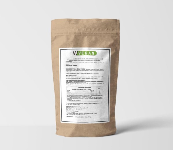 Encontraproduto.com.br - BCAA Po 500g Sabor Guarana Embalagem Refil WVegan Vegano Aminoacido