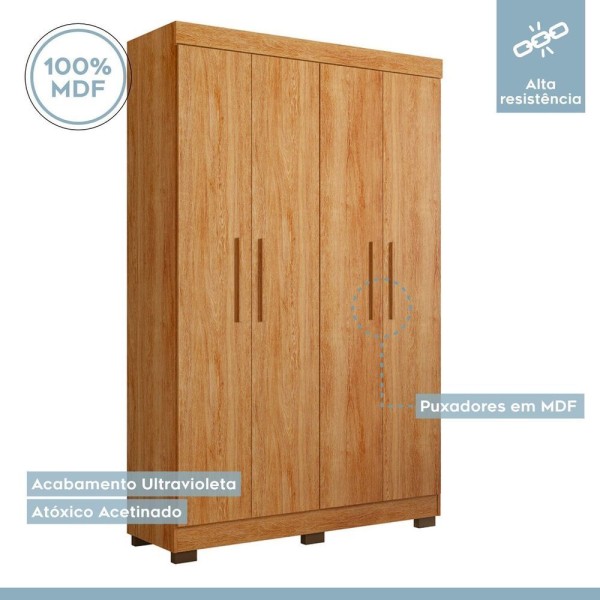 Encontraproduto.com.br - Quarto Infantil Completo Com Guarda-roupa E Beliche Théo Amadeirado
