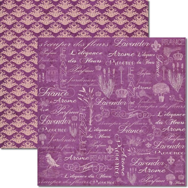 Folha Scrapbook Dupla Face Alfazema 5 Ref.SC-366 Arte Fácil
