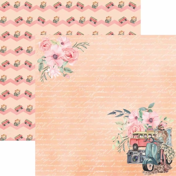 Folha Scrapbook Dupla Face Pé na Estrada 2 Ref.SC-409 Arte Fácil