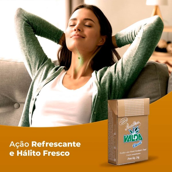 Encontraproduto.com.br - Pastilhas Valda Classic Flip Top Classic 24G 12Un - Valda
