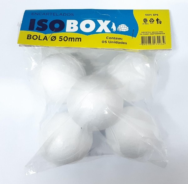 Encontraproduto.com.br - Bola De Isopor 50mm 5 Unidades