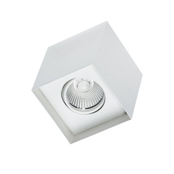 Spot de Sobrepor Quadrado Para Lâmpada Dicróica GU10 Branco Fosco Cubo Bella Luce