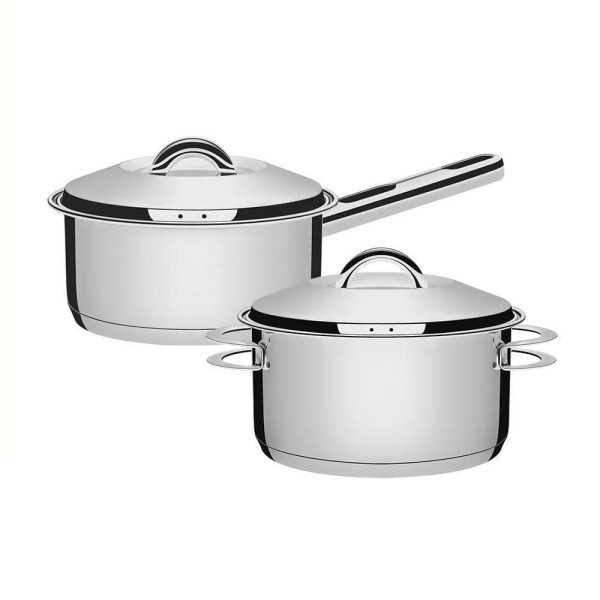 Conjunto De Panelas Caçarolas Inox Solar Fundo Triplo Indução ø 16cm Pit4 E Pit7 - Tramontina
