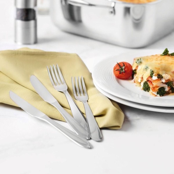 Encontraproduto.com.br - Conjunto De Panelas Solar 16cm 1,4l Com 36 Talheres Laguna E 5 Utensílios Inox Extrata Tramontina