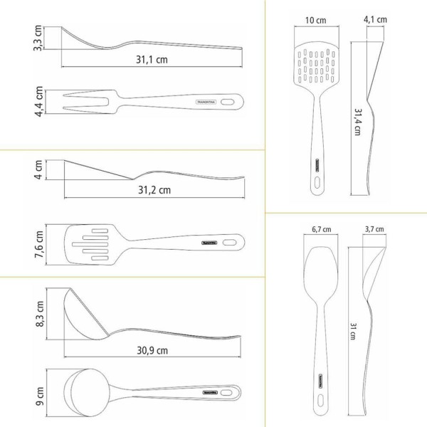 Encontraproduto.com.br - Conjunto De Panelas Solar 16cm 1,4l Com 36 Talheres Laguna E 5 Utensílios Inox Extrata Tramontina