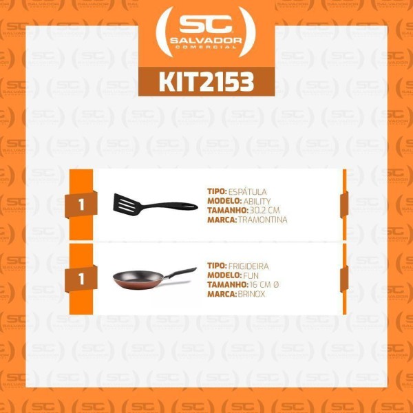 Encontraproduto.com.br - Frigideira Alumínio Antiaderente 0,45 Brinox Com Espátula Frigideira Tramontina