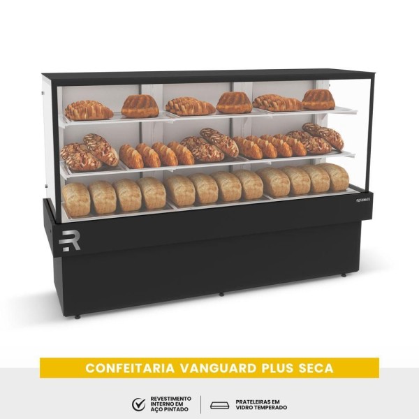 Encontraproduto.com.br - Vitrine Confeitaria Vanguard Plus Seca 180cm Cvps 1800 220v 220v