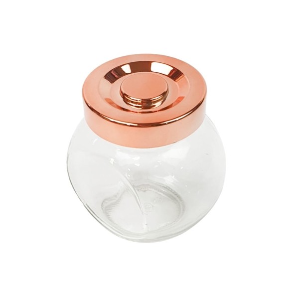 Encontraproduto.com.br - Porta Condimento Em Vidro Com Tampa Plástica em Cobre 180 Ml
