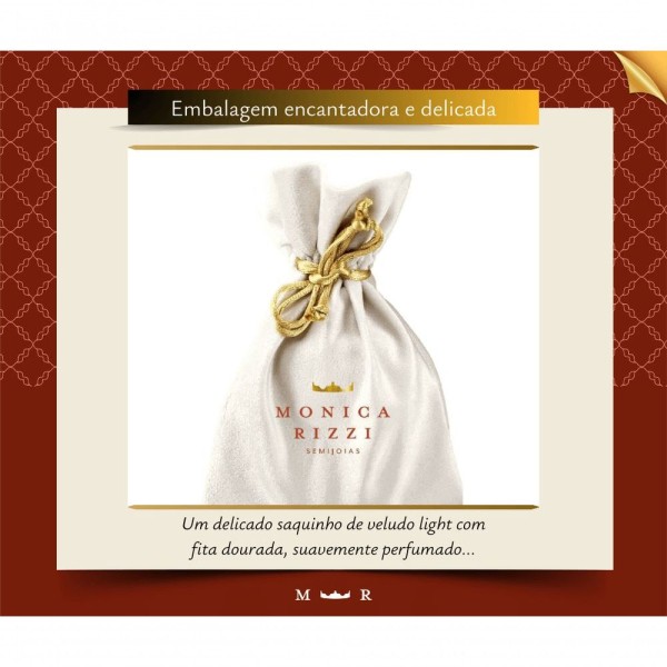 Encontraproduto.com.br - Conjunto Colar E Brinco Pizza Pequeno Com Zirconias Baguete Banhado Em Ródio