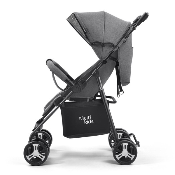 Encontraproduto.com.br - Carrinho Passeio Flick 0-15kgs Cinza + Bebê Conforto Class 0-13kgs Preto Multikids - BB445K