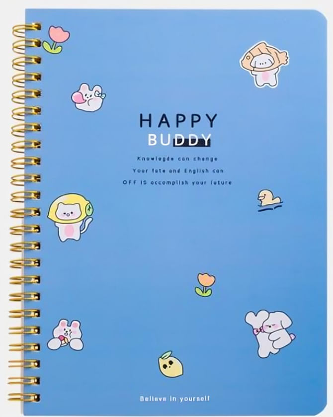 Planner Permanente Happy Buddy Espiral Diversos Modelos Hmm