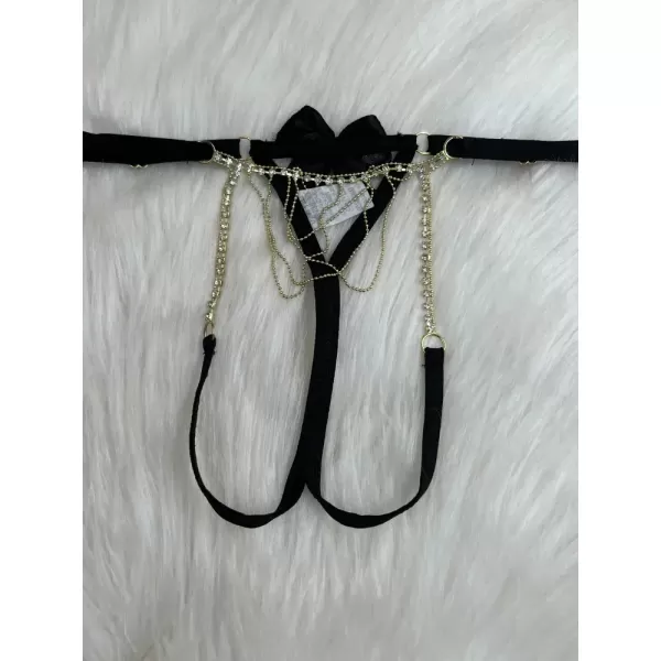 Encontraproduto.com.br - 4124 - Calcinha Fio Strass Chuva de Prata Tamanho Único