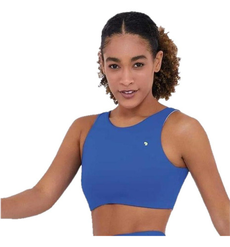 Top Fitness Alto Giro com bojo Feminino Hyper UV Refletivo