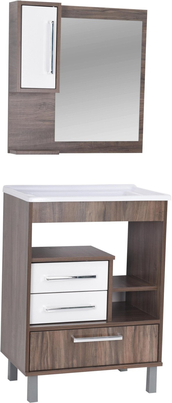 Conjunto para Banheiro 2 Portas 2 Gavetas Rivera Móveis Sander