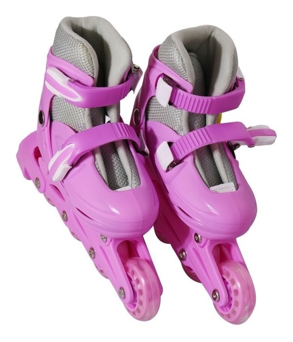 Encontraproduto.com.br - Patins Inline 31/34 Importway Rosa