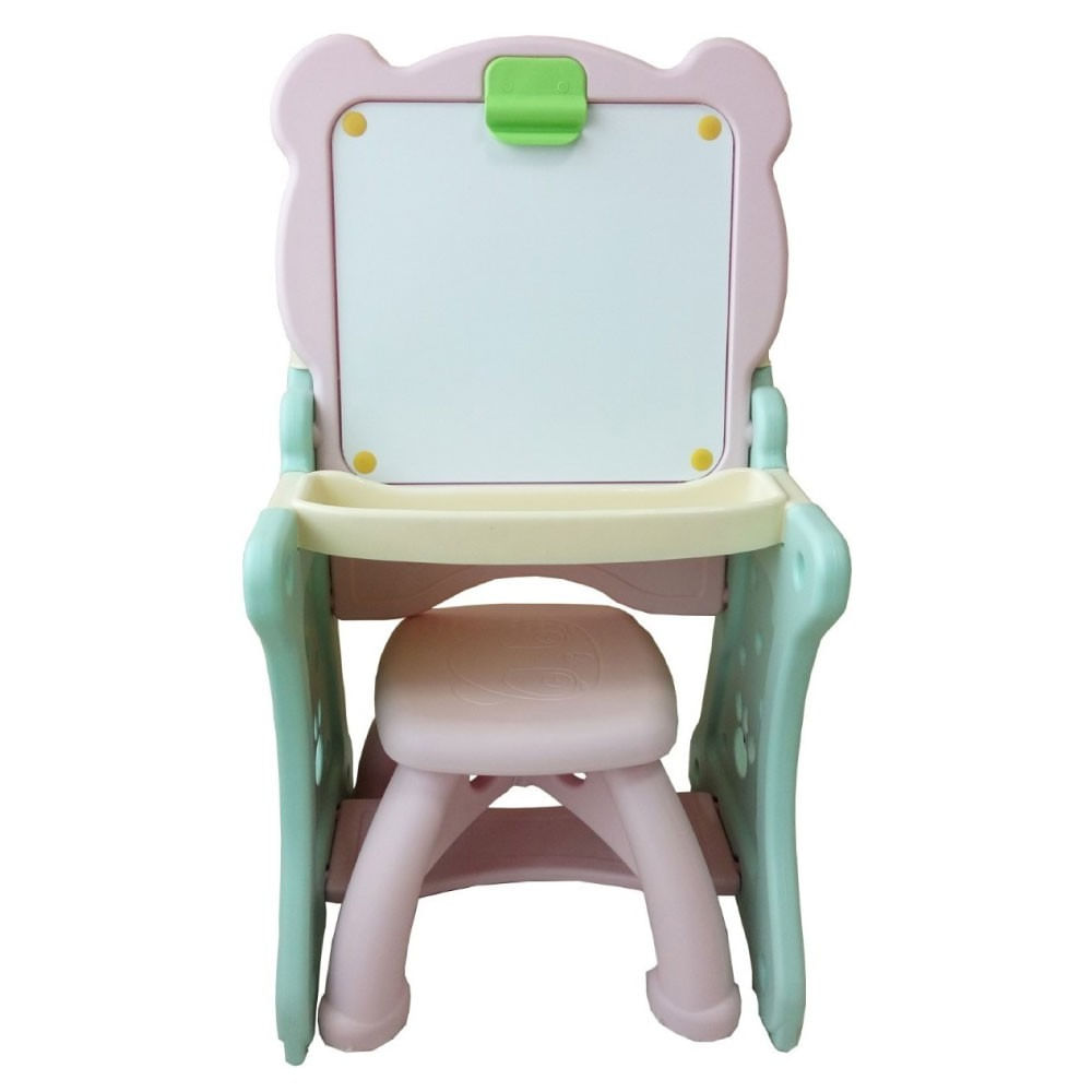 Encontraproduto.com.br - Mesa Didática Infantil 2 em 1 com Lousa e Banquinho Importado
