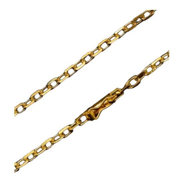 Cordão Corrente Cadeado De Quina 4mm Fina