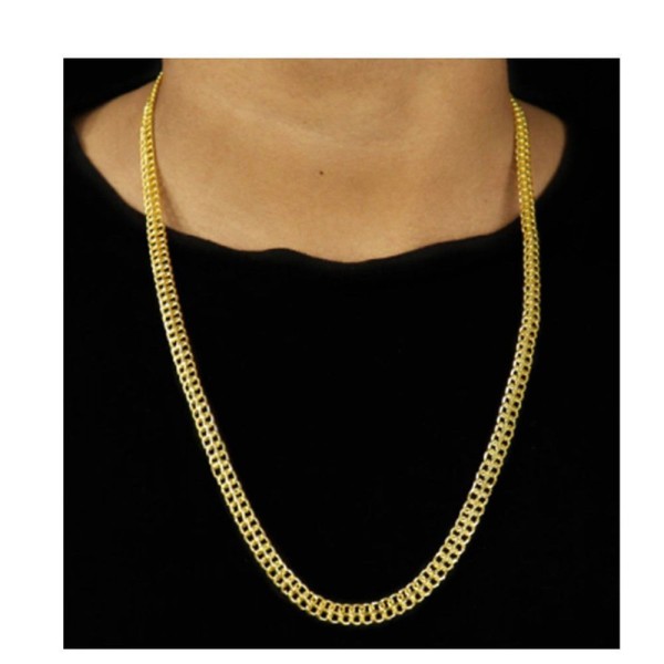 Encontraproduto.com.br - Cordão Corrente Lacraia 6mm Moeda Antigas