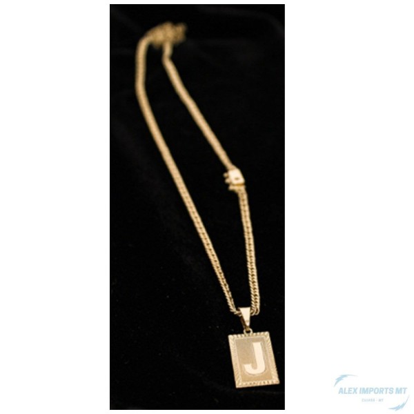 Encontraproduto.com.br - Corrente Grumet Duplo Fecho Gaveta 3mm Com A Inicial J