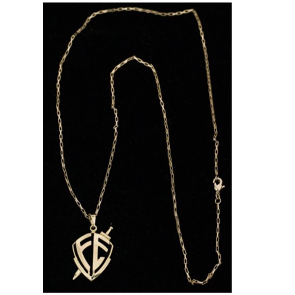 Encontraproduto.com.br - Cordão Tijolinho 1,5mm Pingente Escudo Fé