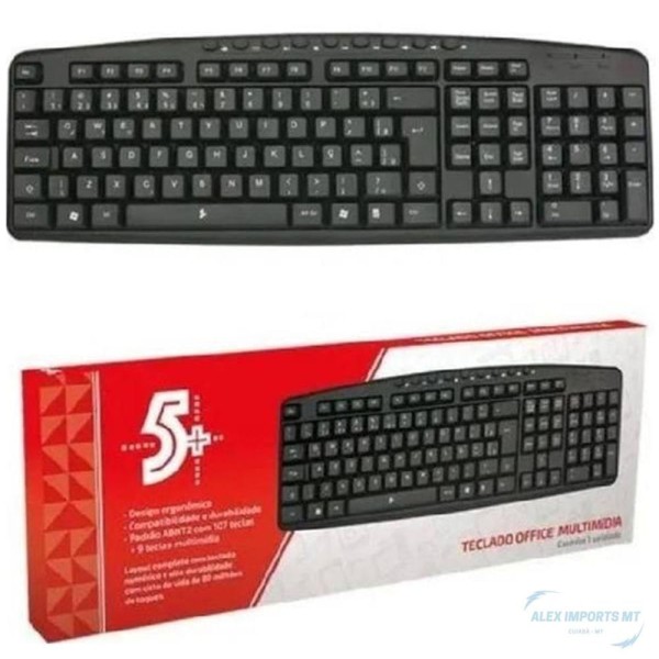 Encontraproduto.com.br - Teclado Com Fio Com Botões Para Sala Comercial