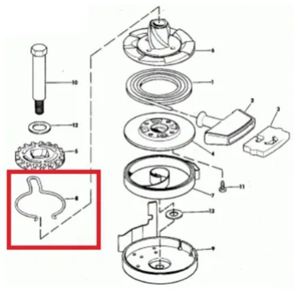 Encontraproduto.com.br - Mola Travinha Do Bendix Johnson 9.9 15hp Ate 1992