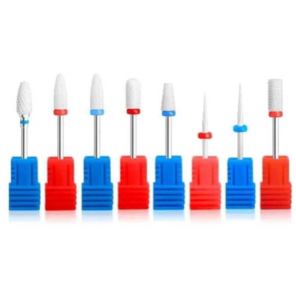 Encontraproduto.com.br - Broca Lixa Unha Kit 8 Blocas De Cerâmica Unha Das Mãos E Pés
