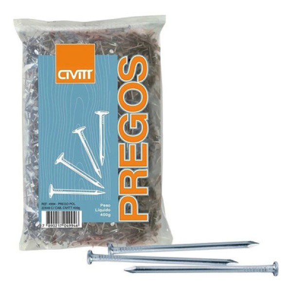Encontraproduto.com.br - Pacote De Pregos 3x9 400 Gramas 19x33 Civitt